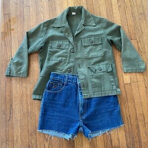 Vintage 80s Jordache High 24” Waist Cut Off Denim Shorts